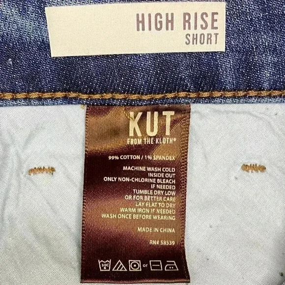 Kut from the Kloth  High Rise Button Fly Denim Shorts sz 24 W - Picture 3 of 7